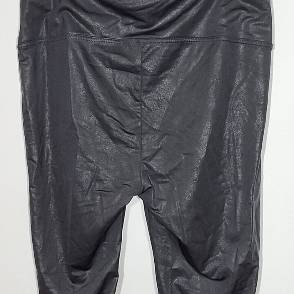 Seven7 Leggings Womens Extra Large Black Faux Leather Fitted - Picture 5 of 9